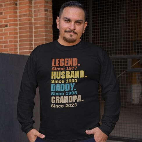 Custom Personalized Year Legend Husband Daddy Grandpa Long Sleeve Shirt in Saudi Arabia