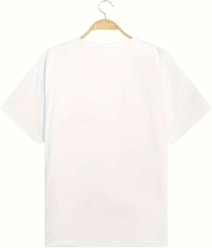 Men's Striped Graphic Tees Letter Print Short Sleeve Tee Shirts Summer Casual T-Shirt in Saudi Arabia