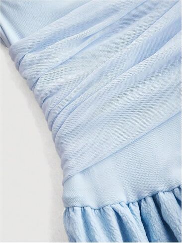 Floerns Women's Off Shoulder A Line Dress Wrap Front Party A Line Tiered Dress in Saudi Arabia