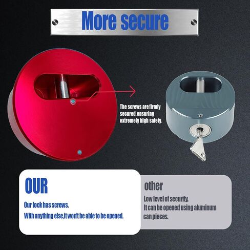 Trailer Lock Fits 2 5/16 Inch Coupler, Upgrade Anti Theft Heavy-Duty Steel Trailer Hitch Locks, Camper Accessories for RV, Trailer, Boat, Pickup,Made in USA. in Saudi Arabia