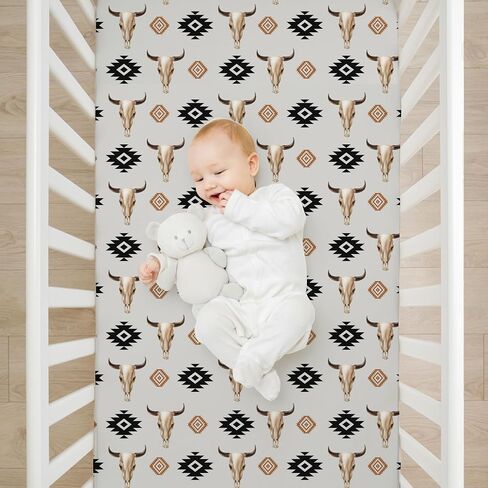 4 Pack Pink Bow Crib Sheet Set for Baby Girl, Soft Breathable Fitted Crib Sheet 28 x 52 in, Nursery Decor for Standard Crib and Toddler Bed Mattresses in Kuwait