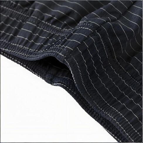 TAPUU Mens Micro-Mesh Stripe Boxer Ice Silk Pajama Shorts with Lining Pouch in Saudi Arabia