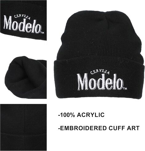 Bioworld Modelo Logo Embroidery Acrylic Knit Standard Cuff Beanie in Saudi Arabia