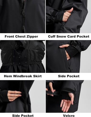 GSOU SNOW Men's Ski Jacket Snowboard Coat Waterproof Winter Snow with Hood Windproof Warm Insulation Outdoor Sports in Saudi Arabia