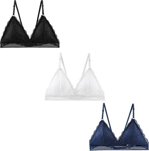 Women Lace Deep V Bra No Padding No Underwire Bralettes in Saudi Arabia