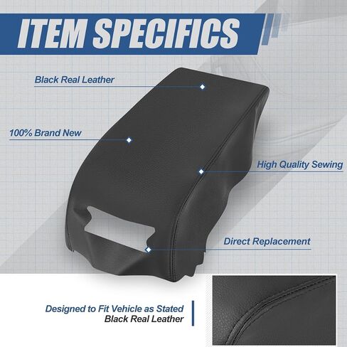 Auto Dynasty - Factory Style Front Center Console Lid Armrest Cover Skin Compatible with Lexus LS430 2001-2006, Black in Saudi Arabia