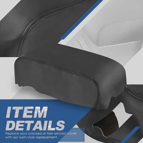 Auto Dynasty - Factory Style Front Center Console Lid Armrest Cover Skin Compatible with Lexus LS430 2001-2006, Black in Saudi Arabia