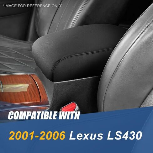 Auto Dynasty - Factory Style Front Center Console Lid Armrest Cover Skin Compatible with Lexus LS430 2001-2006, Black in Saudi Arabia