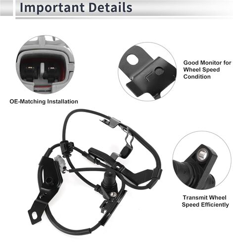 مستشعر سرعة العجلات الأمامية اليسرى ABS لسيارة Toyota 4Runner 1996-2002، لسيارة Toyota Tacoma 1997-2004 مستشعر ABS مستشعر نظام الفرامل المانعة للانغلاق 8954335050 in Saudi Arabia