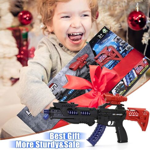 Zanktony Sound Light Toy Gun - with Unique Barrel Telescopic Action - Cool Lighting and Sound Effects–Sturdy Gift Box for Birthday Present for Boys Girls Age 3+ (Batteries Not Included) in Saudi Arabia