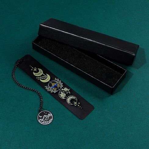 Acotar Creative Inspirational Bookmark - Stainless Steel Moon and Mountains Bookmarks with Chain Tassel, Reading Office Gift for Men Women Book Lovers (Mountain Moon 5) in Kuwait