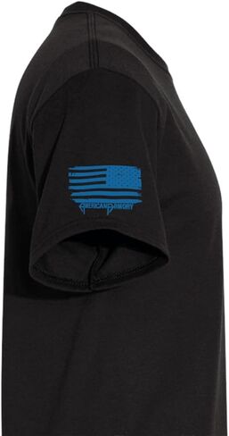 American Armory PewPew and Pew Dutch Coffee Brothers 2a Patriotic Style Graphic T-Shirt, w/Flag Sleeve Print in Saudi Arabia