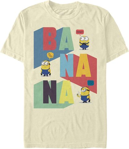 Fifth Sun Rise of Gru Minion Banana Text Young Men's Short Sleeve Tee Shirt in Saudi Arabia