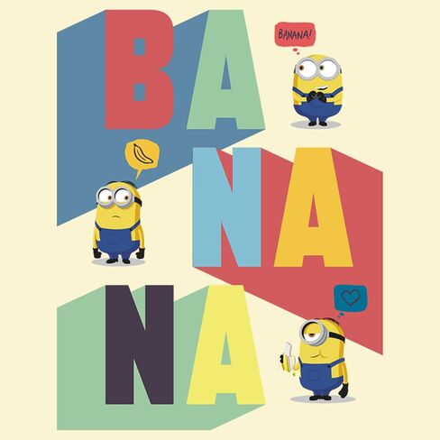 Fifth Sun Rise of Gru Minion Banana Text Young Men's Short Sleeve Tee Shirt in Saudi Arabia