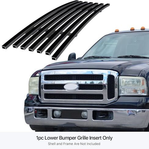 APS Compatible with Ford Excursion F-250 F-350 F-450 F-550 2005-2007 Lower Bumper Black Billet Front Grill Grille Insert S18-H65356F in Saudi Arabia