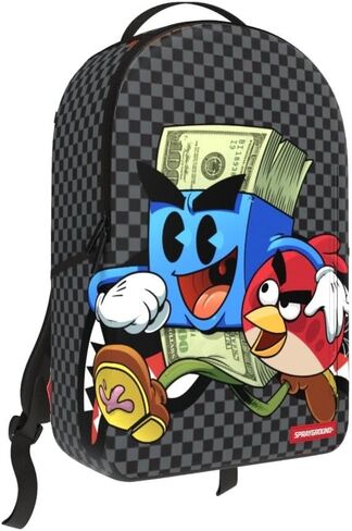 Sprayground Birds Money OS, Black, Unisex, PVC Material, Multiple Storage Compartments in Saudi Arabia
