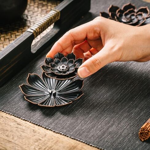 Incense Burner, Incense Stick Holder, Red Copper Lotus Incense Stick Holder and Detachable Ash Collector in Saudi Arabia