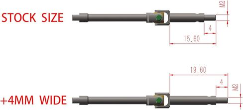Fully Assembled High Steering Angle Universal Grade 5 Titanium U-Joint Axle Shafts for Axial SCX24 AX24 1/24 RC Crawler Car Upgrade Parts in Kuwait