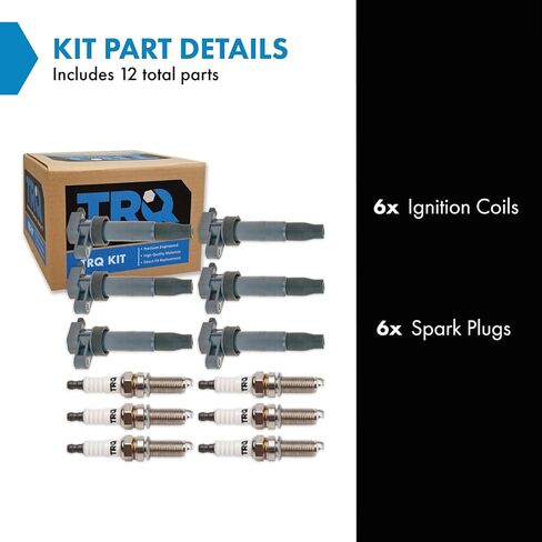 TRQ Ignition Kit Ignition Coil Spark Plugs Compatible with 10-19 Hyundai 11-17 Kia in Saudi Arabia