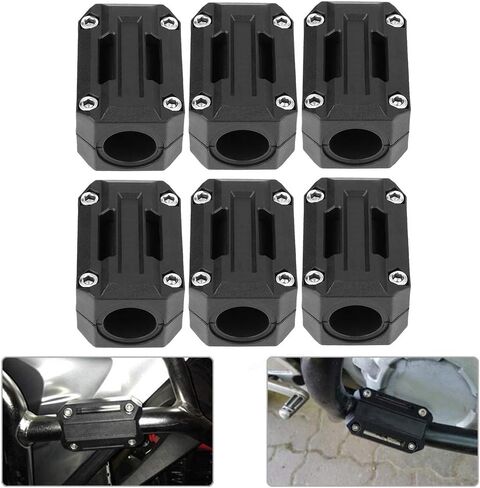 Crash Bar Protectors,3 Pair Universal Motorcycle Bumper Blocks Engine Guard Bumper Block Decor 22, 25, 28mm Fit For R1200GS R1150GS, Black in Saudi Arabia