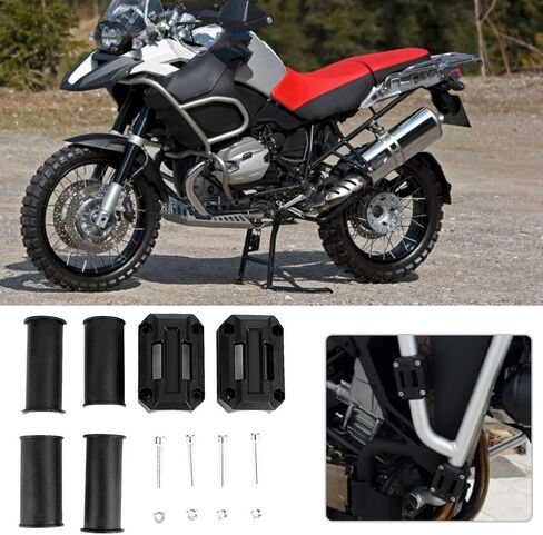 Crash Bar Protectors,3 Pair Universal Motorcycle Bumper Blocks Engine Guard Bumper Block Decor 22, 25, 28mm Fit For R1200GS R1150GS, Black in Saudi Arabia