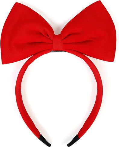 Huachi Black Bow Headband for Women Girls, Cute Big Bow Headbands Cosplay Costume Hair Accessories, Halloween Christmas Festivals Headdress Headpiece Adults Party Decoration in Saudi Arabia