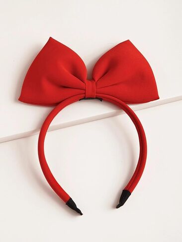 Huachi Black Bow Headband for Women Girls, Cute Big Bow Headbands Cosplay Costume Hair Accessories, Halloween Christmas Festivals Headdress Headpiece Adults Party Decoration in Saudi Arabia