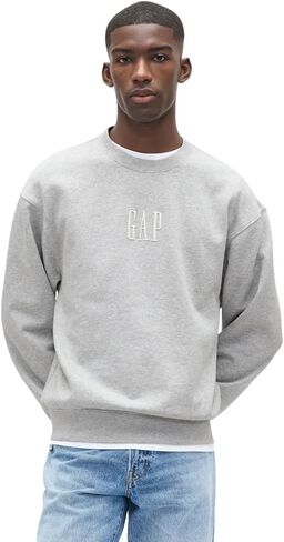 GAP Men's Logo Crewneck Fleece Sweatshirt in Kuwait