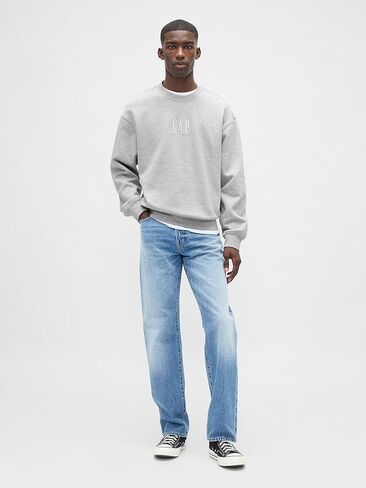 GAP Men's Logo Crewneck Fleece Sweatshirt in Kuwait