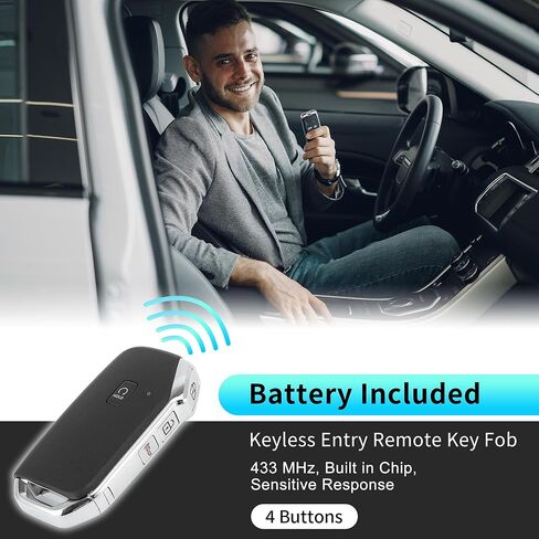 X AUTOHAUX NYOSYEK4TX1907 433MHz استبدال دخول بدون مفتاح مفتاح ذكي عن بعد فوب لكيا Seltos 2021 رقم، 95440-Q5400 4 أزرار in Saudi Arabia