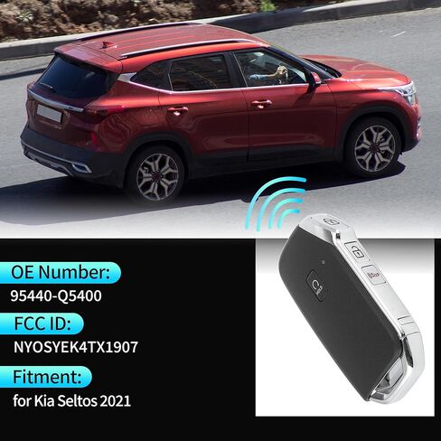 X AUTOHAUX NYOSYEK4TX1907 433MHz استبدال دخول بدون مفتاح مفتاح ذكي عن بعد فوب لكيا Seltos 2021 رقم، 95440-Q5400 4 أزرار in Saudi Arabia