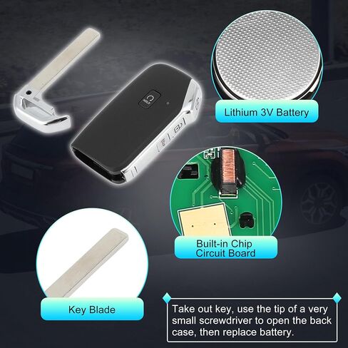 X AUTOHAUX NYOSYEK4TX1907 433MHz استبدال دخول بدون مفتاح مفتاح ذكي عن بعد فوب لكيا Seltos 2021 رقم، 95440-Q5400 4 أزرار in Saudi Arabia