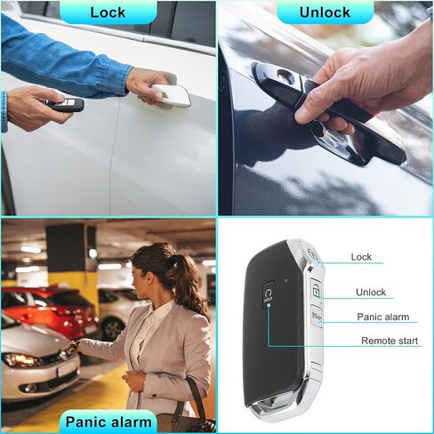 X AUTOHAUX NYOSYEK4TX1907 433MHz استبدال دخول بدون مفتاح مفتاح ذكي عن بعد فوب لكيا Seltos 2021 رقم، 95440-Q5400 4 أزرار in Saudi Arabia