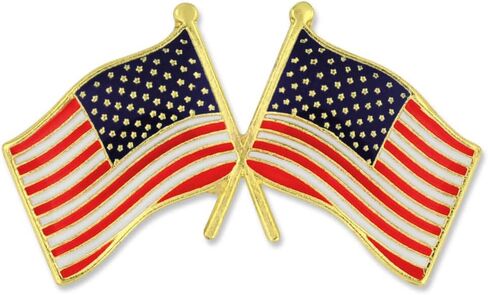 PinMart's USA عبرت الأعلام الأمريكية دبوس طية صدر السترة من المينا الوطنية in Saudi Arabia