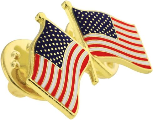 PinMart's USA عبرت الأعلام الأمريكية دبوس طية صدر السترة من المينا الوطنية in Saudi Arabia