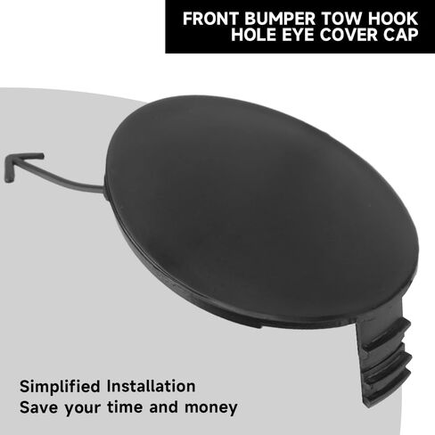 Front Right Bumper Tow Hook Cover Cap for Toyota Yaris Sedan/Vios 2008-2013 | Durable and Sturdy | 527210D903 | Tow Hook Eye Hole Cover Cap - Black in Saudi Arabia