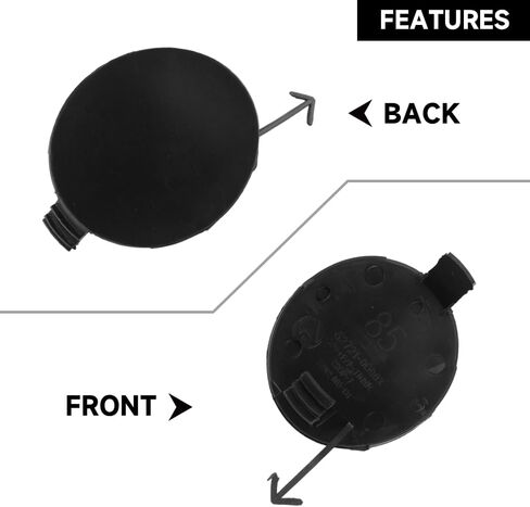 Front Right Bumper Tow Hook Cover Cap for Toyota Yaris Sedan/Vios 2008-2013 | Durable and Sturdy | 527210D903 | Tow Hook Eye Hole Cover Cap - Black in Saudi Arabia