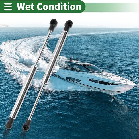 Motoforti 10inch Stainless Steel Lift Support Struts Marine Gas Spring 10lb/45N/4.5kg for Boat Hatch Winsow Door Lid 2 Pcs in Saudi Arabia