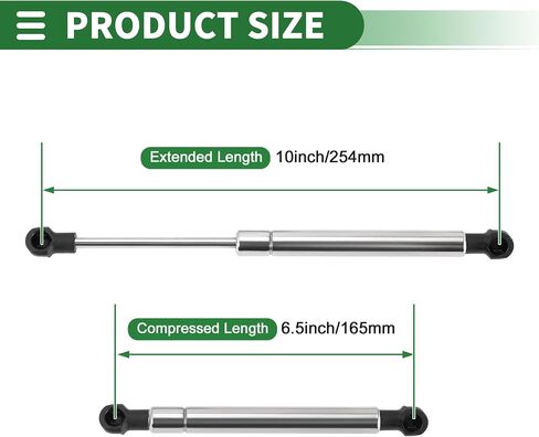 Motoforti 10inch Stainless Steel Lift Support Struts Marine Gas Spring 10lb/45N/4.5kg for Boat Hatch Winsow Door Lid 2 Pcs in Saudi Arabia