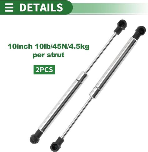 Motoforti 10inch Stainless Steel Lift Support Struts Marine Gas Spring 10lb/45N/4.5kg for Boat Hatch Winsow Door Lid 2 Pcs in Saudi Arabia