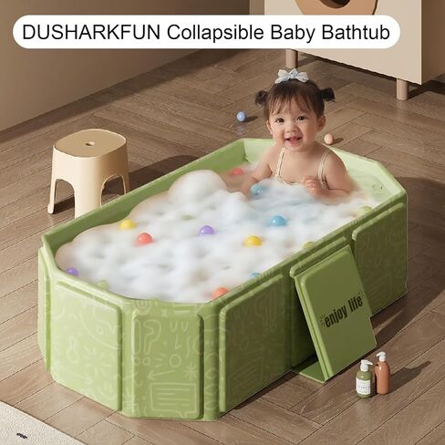 Collapsible Baby Bathtub, Portable & Foldable Bathtub for Newborns to Toddlers, Easy to Store, Lightweight for Home & Travel, SpaceSaver Baby Tubs for Kids in Kuwait