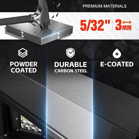 for JK Front & Rear Bumper Compatible with 2007 2008 2009 2010 2011 2012 2013 2014 2015 2016 2017 2018 Jeep Wrangler JK JKU with LED Lights, Winch Plate, D-rings, Paintable Armor, Hitch Receiver in Saudi Arabia