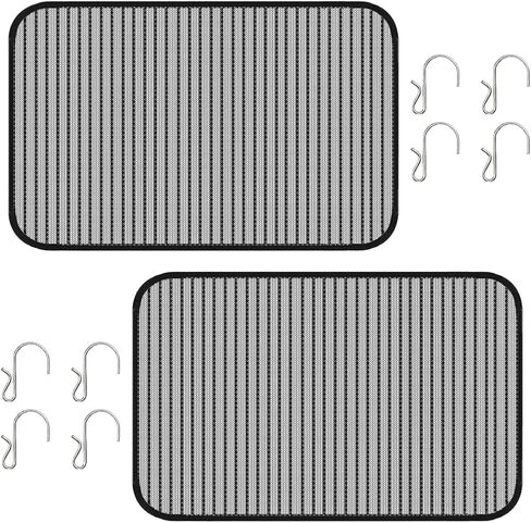 Car Front Grill Protection Net, High-Density Dustproof Auto Engine Radiator Tank Guard, Portable Car Air Intake Bug Net with Hooks, Auto Exterior Accessories for Blocking Dirt, Stone (1PC) in Saudi Arabia