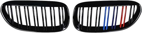 3-Color Gloss Black Front Kidney Grill Grille Compatible with BMW E63 M6 645Ci 650i E64 2DR 2004 2005 2006 2007 2008 2009 2010 in Saudi Arabia