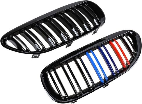 3-Color Gloss Black Front Kidney Grill Grille Compatible with BMW E63 M6 645Ci 650i E64 2DR 2004 2005 2006 2007 2008 2009 2010 in Saudi Arabia