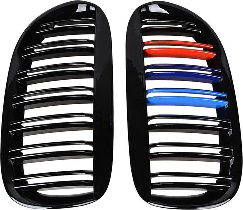 3-Color Gloss Black Front Kidney Grill Grille Compatible with BMW E63 M6 645Ci 650i E64 2DR 2004 2005 2006 2007 2008 2009 2010 in Saudi Arabia