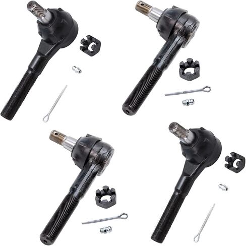 Detroit Axle - 4pc Front Tie Rods for Dodge B150 B1500 B250 B2500 B350 B3500 D100 D150 D200 D250 D300 D350 D400 Ram 1500 2500 3500 Van Inner & Outer Tie Rod End Links Replacement in Saudi Arabia