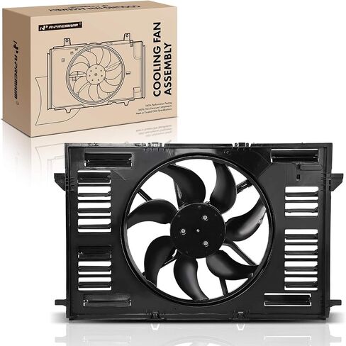 A-Premium Engine Radiator Cooling Fan Assembly with Brushless Motor Compatible with Audi Models - A4 Quattro 2017 2018 2019 2020, 2.0L in Saudi Arabia