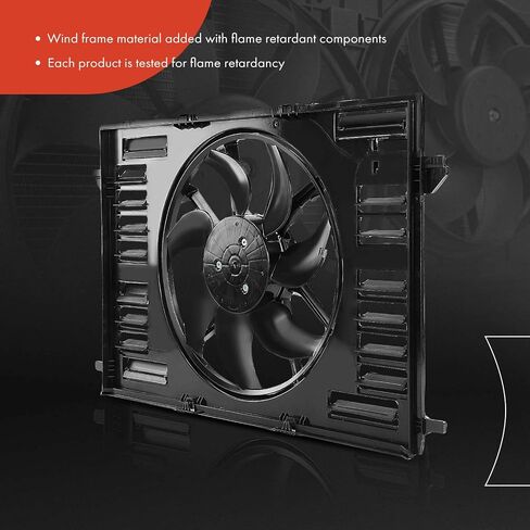 A-Premium Engine Radiator Cooling Fan Assembly with Brushless Motor Compatible with Audi Models - A4 Quattro 2017 2018 2019 2020, 2.0L in Saudi Arabia