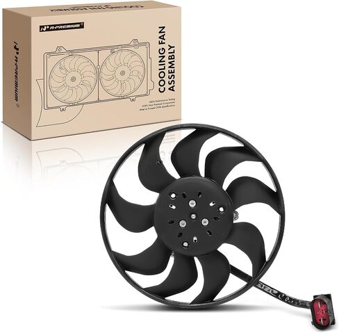 A-Premium Engine Radiator Cooling Fan Assembly with Brushless Motor Compatible with Select Porsche Models - 911 2012-2016, Boxster 2013-2016, Cayman 2014-2016 - Replace# 99162493901, 99162493902 in Saudi Arabia